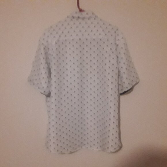 Mens QualityClassics Intl Report XXLButton Up White w/Blue Flamingos Dress Shirt - Picture 3 of 7